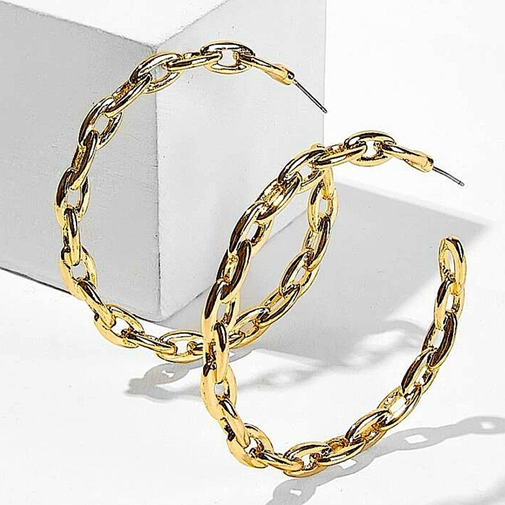 GOLD PLATED HOOP EARRINGS